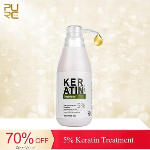PURE Keratin Hair Repair Treatment Formalin 5% Professional Curly Hair Straightener Hair Extension Shiny Hair & Scalp Treatment