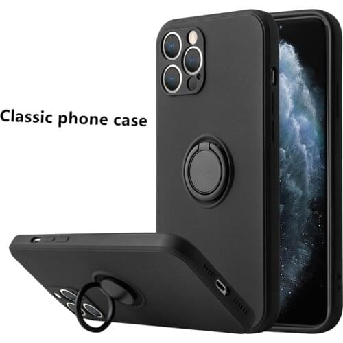 Shockproof Soft Cover Bracket For iPhone 12 11 Pro Max 2020 X XR XS 7 8 6s Plus SE MINI Luxury Original Liquid Silicone Case