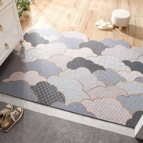 PVC Anti-Slip Floor Mat Indoor Custom DIY Hand Scissor Rugs Nordic Kitchen Bathroom Mats Home Entrance Door Mats Carpet