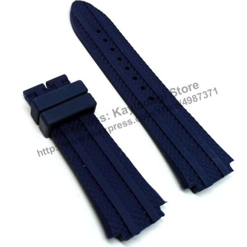 20mm Blue Rubber watch band strap Compatible for Guess Collection GC W0674G2 , W0674G4