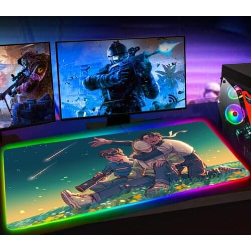 RGB Anime Mausepad Dream Smp Mousepad Keyboard Pad Mause Pad Rubber No-slip with Backlit Tapis De Souris 35x60 Mouse Pad 250x350