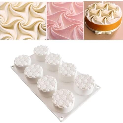 Spiral Flower Cake Mold Silicone Molds for DIY Baking Dessert Mousse Kitchen Bakeware Tools MJ81317