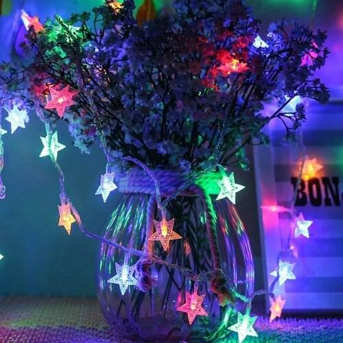 LED Star Curtain Lights Fairy Lamp Garland String Lights For Home Kids Bedroom Wedding Party New Year Christmas Decorations