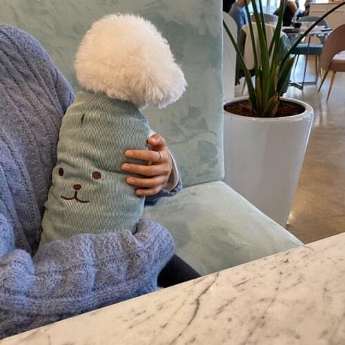 Cute Bear Warm Pet Dog Clothes Winter Corduroy Coat Hoodie For Puppy Chihuahua Shih Tzu Small Medium Dogs French Bulldog Ropa