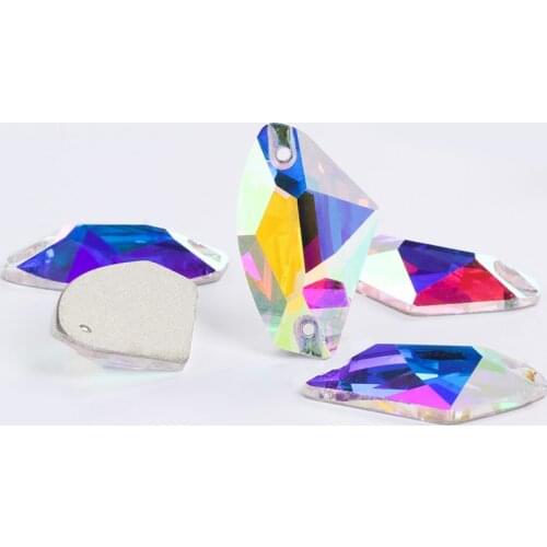 Flatback Wedding Dress Clothes Decoration Flat Back Sew On Stones DIY Accessories Transparent Sew On Rhinestones Crystal Strass