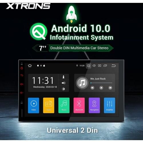 2 Double Din 7'' Android Auto 10.0 Universal Car Radio Stereo Multimedia Player GPS USB DAB+ Steering Wheel NO DVD