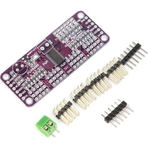 Smart Electronics PCA9685 16 Channel 12 bit PWM Servo Driver I2C Interface for Raspberry Pi DIY Servo Shield Module