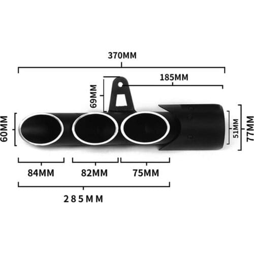 For Yamaha R1 R3 R6 YZF-R1 51mm Motorcycle Exhaust Muffler Pipe Scooter Motorbike Pipe Double Universal Right and Left