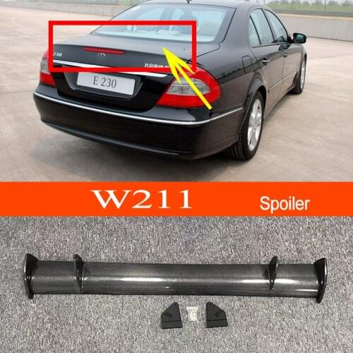W211 Carbon Fiber Car-styling Sporty Rear Trunk Wing Spoiler for Mercedes-Benz E-class W211 2003-2009