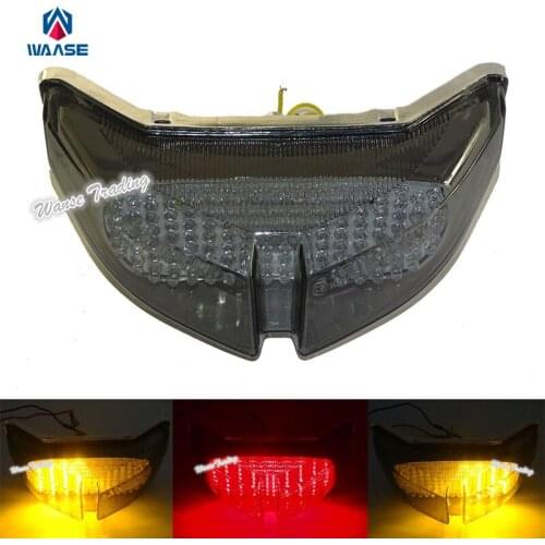 Waase E-Marked Rear Tail Brake Turn Signal Integrated Led Light Smoke For 2010-2015 2011 2012 YAMAHA FZ8 FZ-8 Fazer Naked RN25