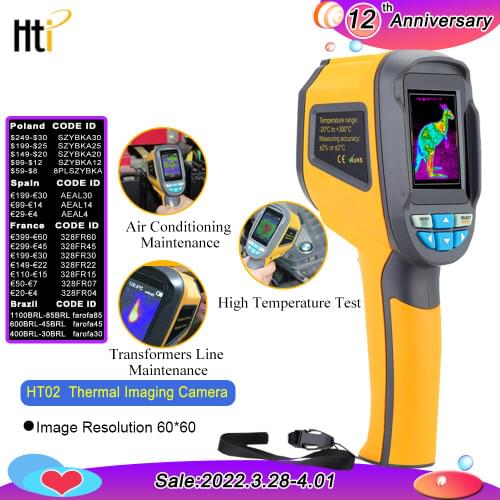 -20~300°C / -4~572°F Thermal imaging camera HT-02 handheld device thermal imaging camera, resolution 60*60