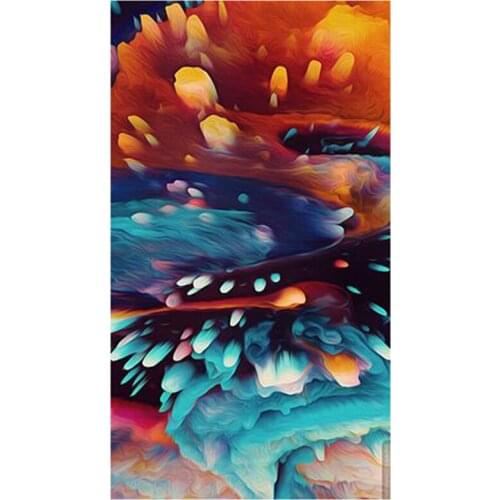 5D DIY Full Round Diamond Painting Abstract Colorful Landscape Cross Stitch 3D Embroidery Rhinestone Mosaic Home Decor Y1492