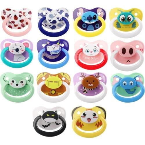 Abdl pacifier ABDL Christmas Adult Baby Pacifier Dummy Silicone Nipple Teat DDLG Cute Printing Animal