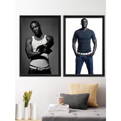 Akon Portrait Singer Poster Art Silk Gift Decor Room Wall Stiker Prints Home