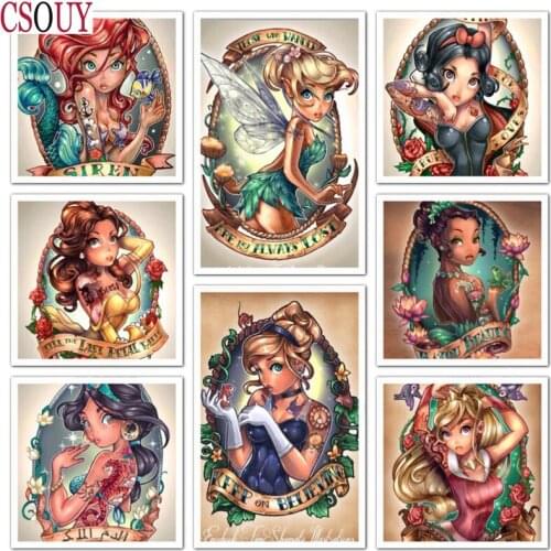 5D Diy Diamond Painting Picture Full Square/Round Cartoon Girls Diamond Embroidery Cross Stitch Gift Home Decor Mosaic Needlwork