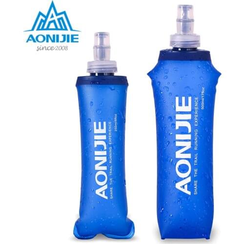 AONIJIE SD09 SD10 250ml 500ml Soft Flask Folding Collapsible Water Bottle TPU Free For Running Hydration Pack Waist Bag Vest