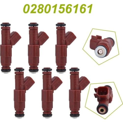 6PCS New 12 Hole 24LB Fuel Injector Nozzle 0280156161 82211170 M02161X4J For Jeep Cherokee 1999-2018 Wrangler Dodge 4.0L EV6