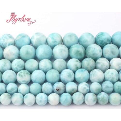 6-12mm Grade AAA Smooth Round Blue Larimar Beads Natural Stone Beads For DIY Necklace Bracelets Jewelry Making 15" Free Shipping