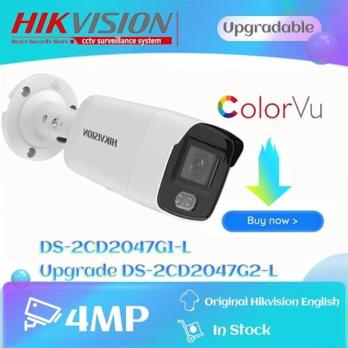 Hikvision DS-2CD2047G1-L DS-2CD2047G2-L 4 MP ColorVu Fixed Bullet Outdoor Network IP Camera Original English Version Full Color