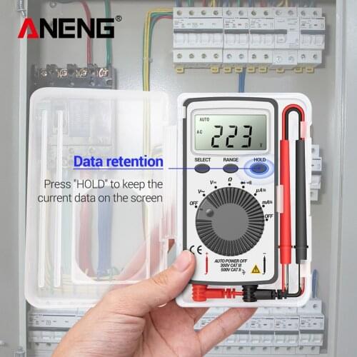 LCD Pocket Digital Multimeter AC/DC Transistor Tester Electrical NCV Test Meter Profesional Automatic Portable Voltmeter Ammeter