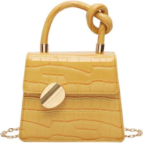 Hot Selling Stones Pattern PU Leather Crossbody Bags for Women Small Handbags Chain Shoulder Mini Purses