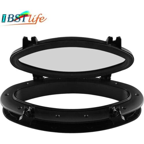 Marine Boat Yacht RV Oval Shape Porthole ABS Plastic Oval Hatches Port Lights Replacement Windows Port Hole Opening Portlight