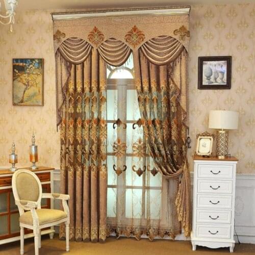 New High-end Luxury Embroidery Modern Home Decoration Valance Curtains Curtains for Living Room Bedroom Dining Room Decoration