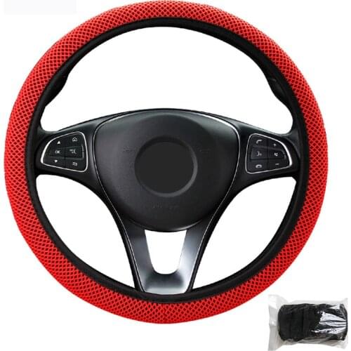 Car Steering Wheel Cover Wrap Volant For 37-38 CM 14.5"-15" No Inner Ring Comfortable Breathable M Size Braid On Steering-wheel