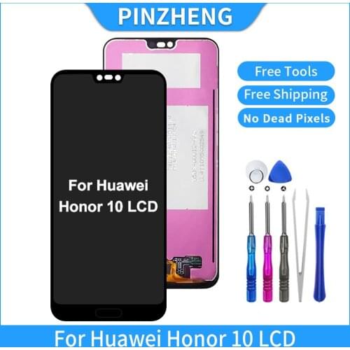 PINZHENG With Fingerprint 5.84'' LCD For HUAWEI Honor 10 LCD Display Touch Screen Digitizer For Huawei honor10 COL-L29 COL-AL10