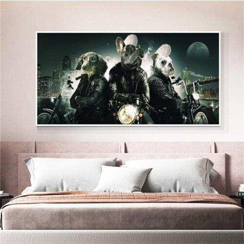 Modern Canvas Paintings Smoking Glasses Music Hip Hop Monkey Posters and Prints Wall Art Picture for Living Room Home Decoration