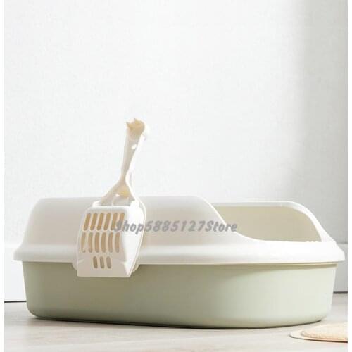 Cat Litter Basin Semi Closed Large Open Top Entry Anti Splash Cat Toilet Small Cat Products