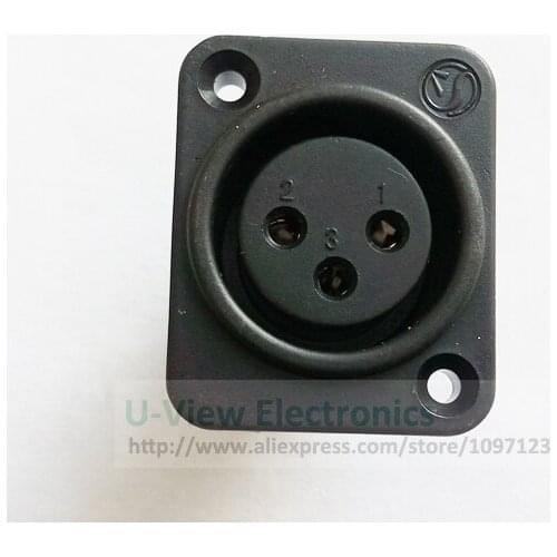 NCHTEK XLR Connector 3-Pole / 3-Pin Panel Mount Female Plug Chassis Audio Adapter/Free Shipping/10PCS
