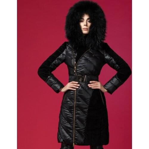 Luxury Fur Coats Women Down Jacket Long Coat 2020 Winter Jacket Women Down and Parka Raccoon fur collar down coat Downs Jackets