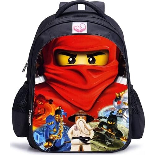 16 Inch Ninja Children School Bags Orthopedic Backpack Kids School Boys Mochila Infantil Catoon Bags