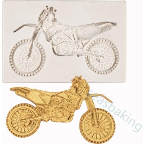 Motocross Silicone Mold Kitchen Resin Baking Tool DIY Pastry Cake Fondant Moulds Dessert Chocolate Lace Decoration Supplies