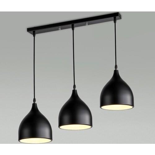 Modern LED Pendant Light Kitchen Suspension Vintage Pendant Lamp Russia Black White Hanging Light Lustre Home Lighting Luminaria