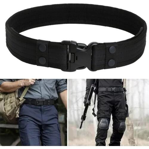 Tactical Belt Portable New Army Style Equipment Canvas Military Accessories Plastic Buckle Adjustable Canvas Waistband