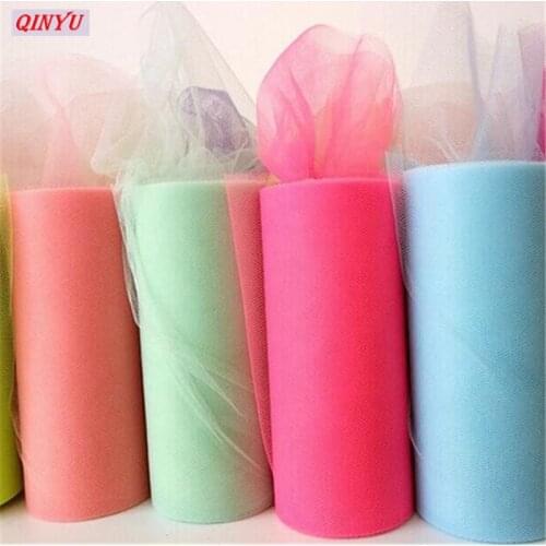 15CM22M Baby Shower Tulle Roll Tutu Fabric Wedding Decoration DIY Organza Tutu Skirt Accessories event party supplies 8zsh759