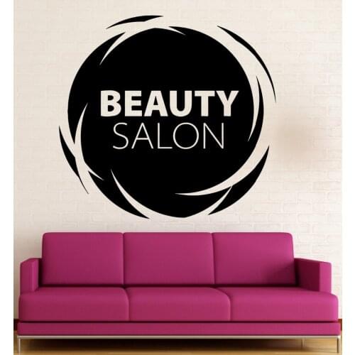 Spa Salon Logo Wall Decal Quotes Beauty Salon Vinyl Wall Stickers Design Signs Girls Beauty Salon Interior Art Mural DecorSYY923