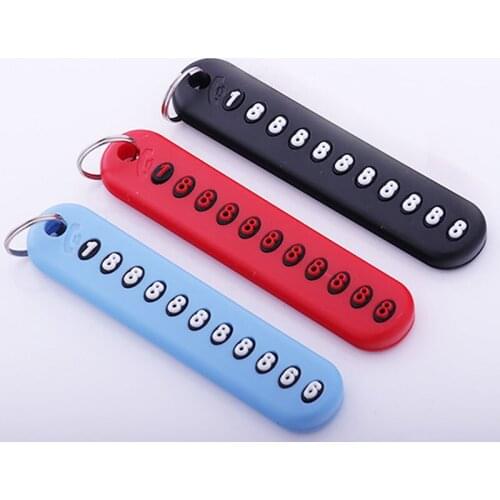 1 PC Anti-Lost Car Keychain Phone Number Card Keyring for Toyota Camry Corolla RAV4 Yaris Highlander/Land Cruiser/PRADO