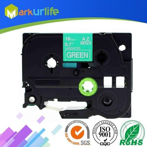 1 Pack Laminated Tape TZE745 Tze745 TZe-745 Compatible for Brother P-Touch Labeler Adhensive tze745 (White on Green, 18mm x 8m)