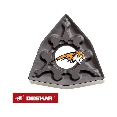 10PCS DESKAR WNMG060404 WNMG060408-TM LF9218 double CVD Carbide Inserts CNC Lathe Cutting WNMG Turning Tools For Metal Machine