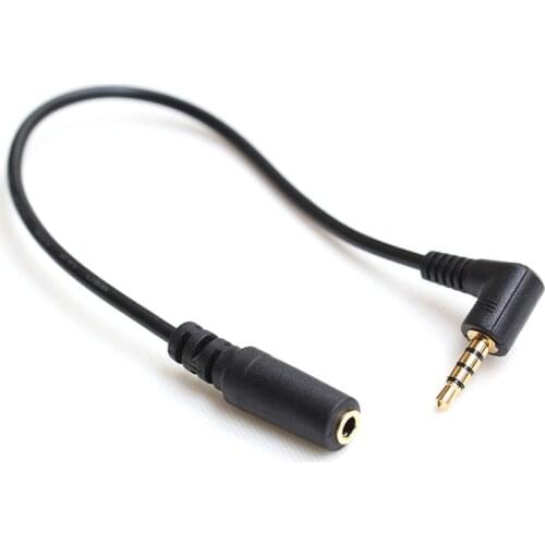 20cm stereo 3.5mm Jack 90 Right Angle Male To Female Audio Aux Extension Cable Cord