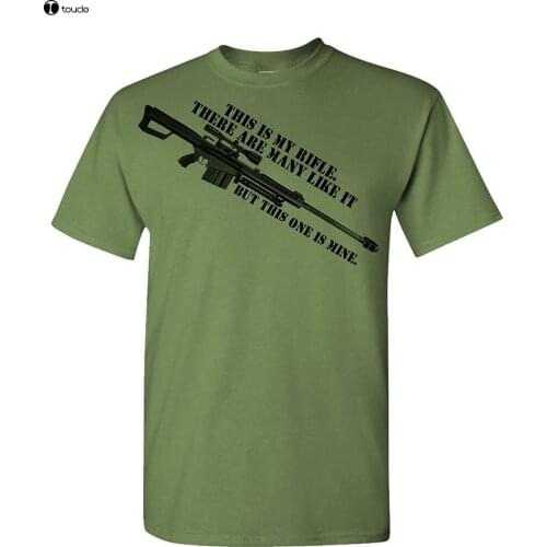 2019 New Brand Cheap Sale 100 % Cotton THIS IS MY RIFLE Soldier Sniper 50 Cal - Mens Cotton T-Shirt Graphic Shirts