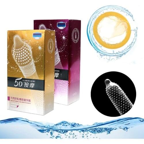 36pcs 5D Ultra Thin G Point Condom Contraceptives Latex Condoms Natural Rubber Penis Sleeve Big Particle For Men Sex Product