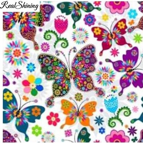 Diamond Painting butterfly Animals Full Square round Drill Diamond Mosaic iamond embroidery sale FS7102