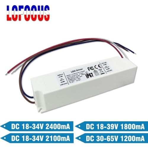 60W 70W 80W LED Driver Power Supply 2400mA 2100mA 1800mA 1200mA 60 70 80 W Watt Lighting Transformers For DIY Lamp Floodlight