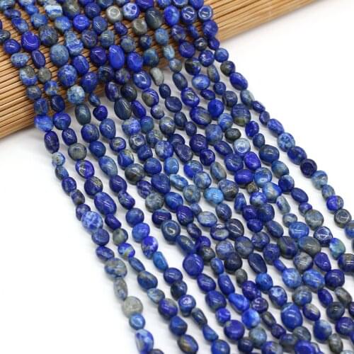 Natural Lapis Lazuli Stone Beads for DIY Women Girls Jewelry Making Bracelet Necklace Accessories Fashion Gift Size 6-8mm