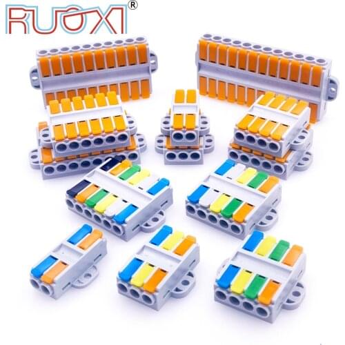 Quick Connector Cable Terminal, 6mm2 Push-in Connector Block, M3 Wire Connector, Screw Can Be Fixed