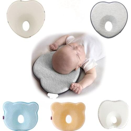 Baby Head Shaping Pillow Soft Breathable Head Neck Support Sleeping Cushion Pillow for 0-18 Months Newborn Prevent Flathead